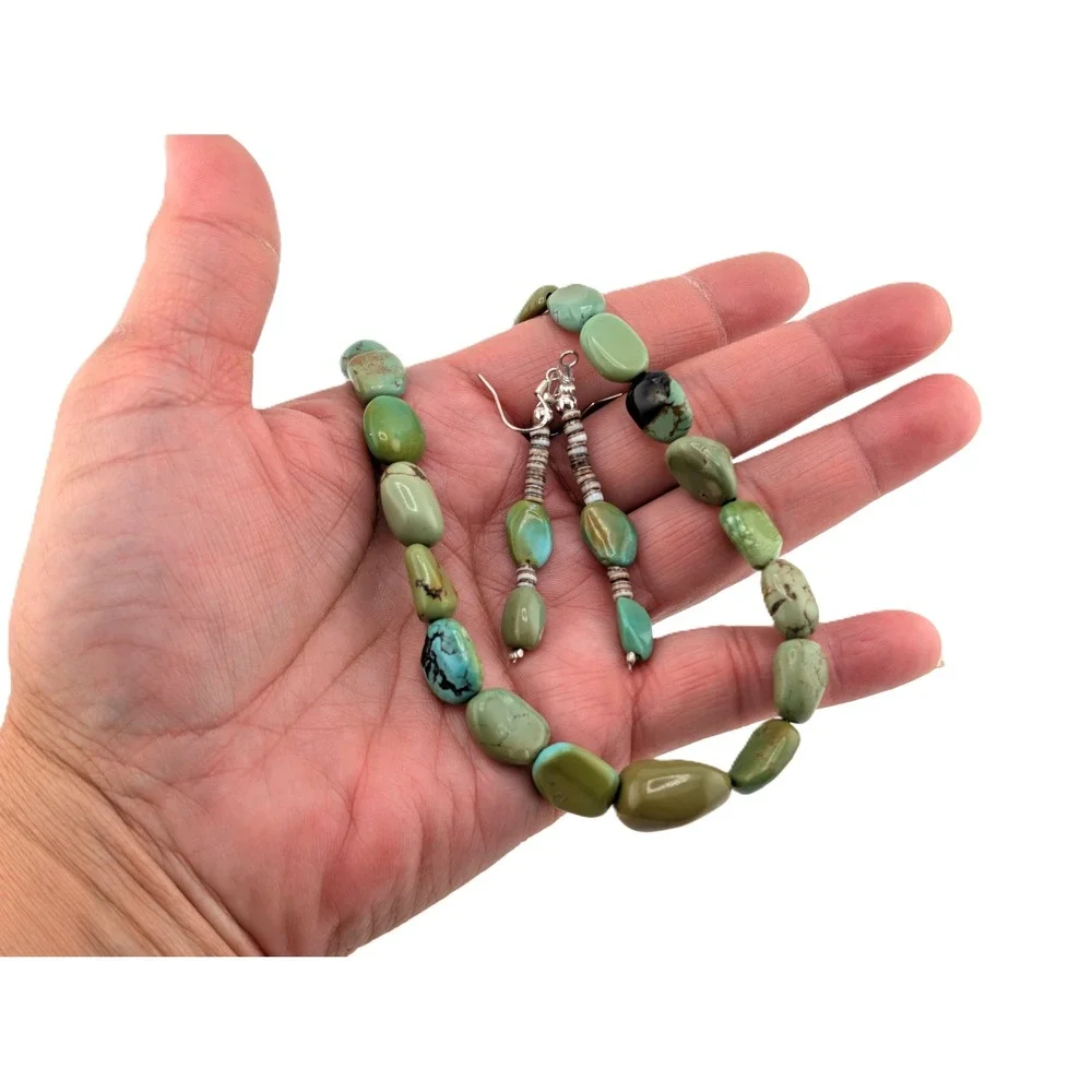 Santo Domingo Turquoise Necklace Earring Set Naomi Garcia Native American**